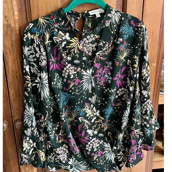 Monteau long sleeve blouse choker collar/bell sleeves Sz Juniors XL fits… - Picture 9 of 9